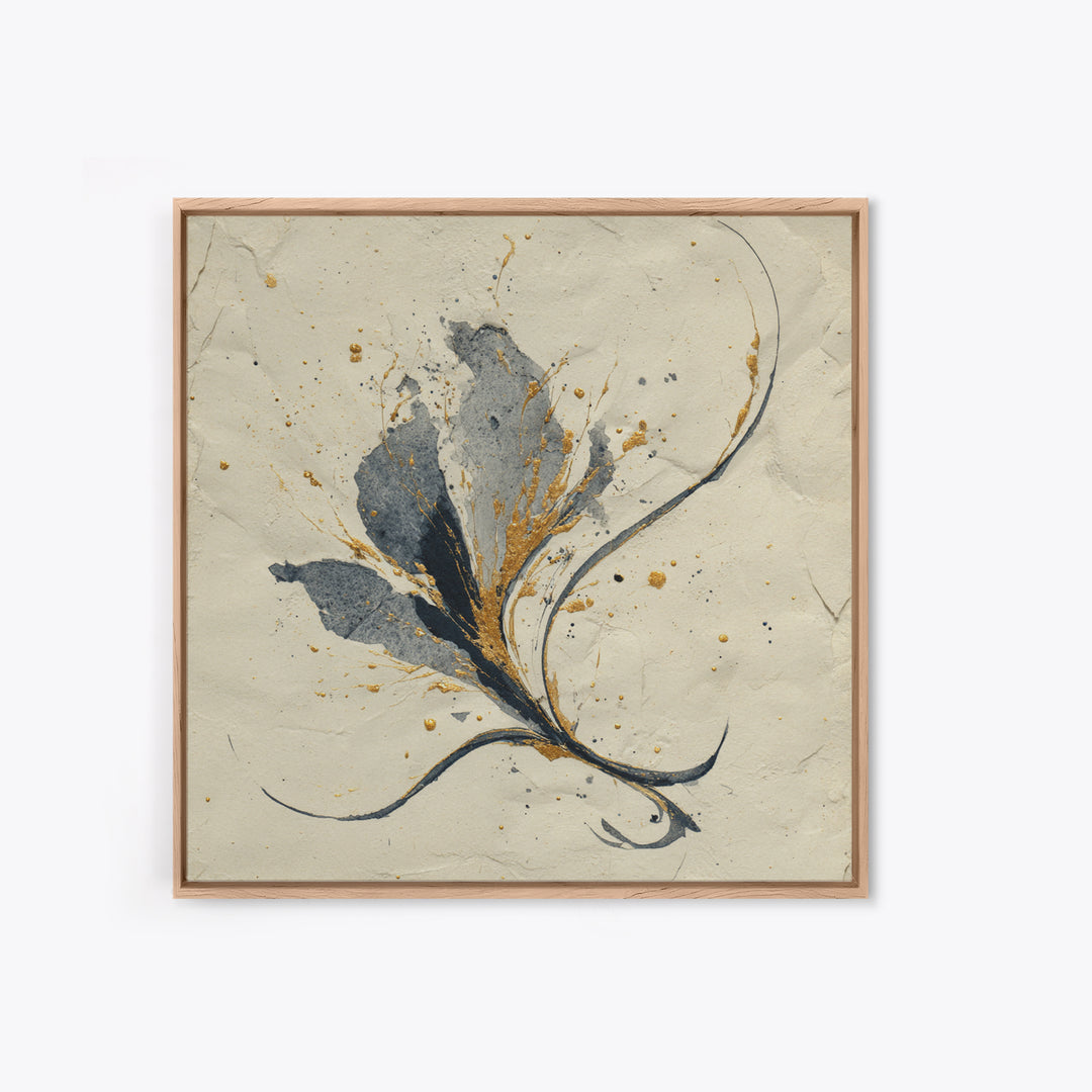 Single Elegant Flourish Shaped Like a Flower Canvas Print, Calligraphy Art, Room Decor, Living Room Decor, Fine Art, Script, CAL-1x1-77