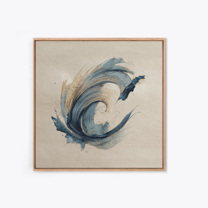 Modern Calligraphy Wave Canvas Print, Calligraphy Art, Neutral Decor, Living Room Decor, Fine Art, Script, Wall Art, Home Decor, CAL-1x1-82