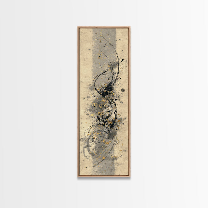 Ornamental Frame of Flourished Pen Curves Canvas Print, Calligraphy Art, Bedroom Wall Decor, Living Room Decor, Script, CAL-1x3-6