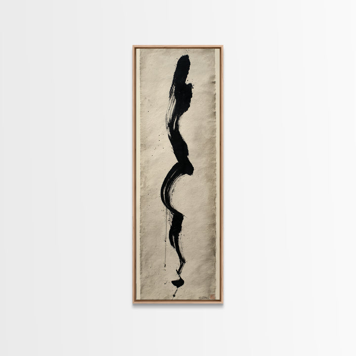 Modern Calligraphy Wave Canvas Print, Calligraphy Art, Fine Art Print, Living Room Decor, Fine Art, Script, Wall Decor, CAL-1x3-94