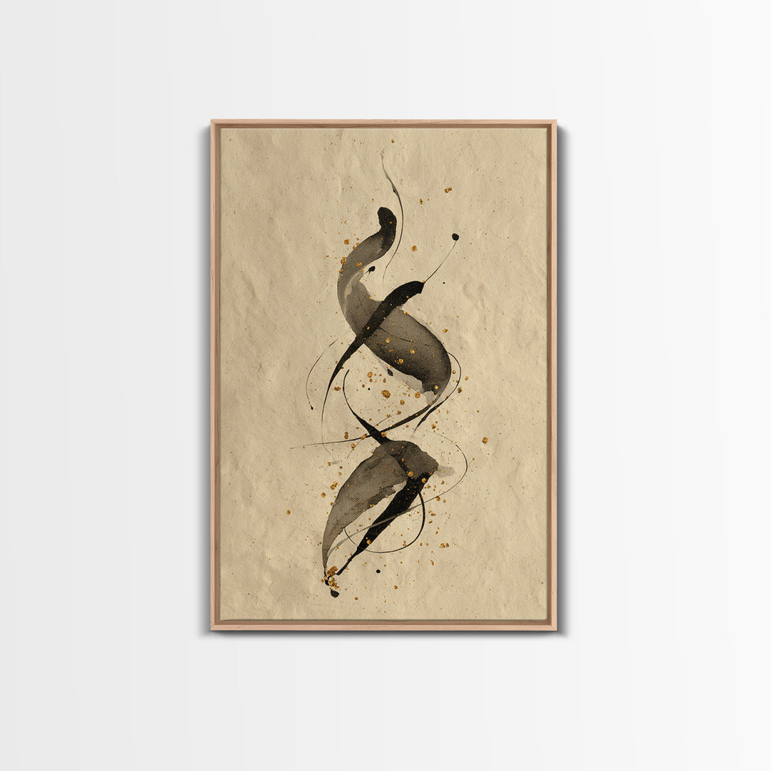 Romantic Handwritten Marks Without Readable Words Canvas Print, Calligraphy Art, Art Print, Living Room Decor, Fine Art, Script, CAL-2x3-23