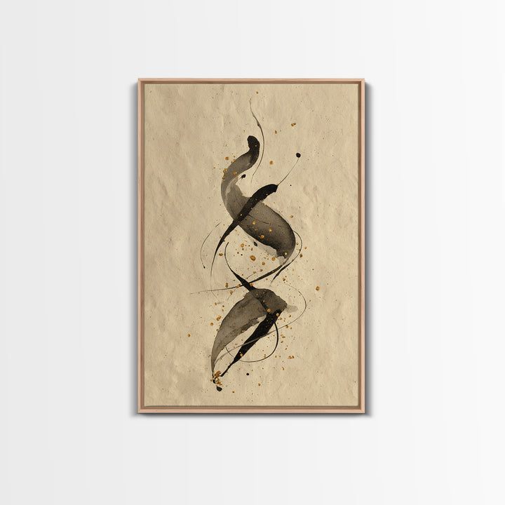 Romantic Handwritten Marks Without Readable Words Canvas Print, Calligraphy Art, Art Print, Living Room Decor, Fine Art, Script, CAL-2x3-23