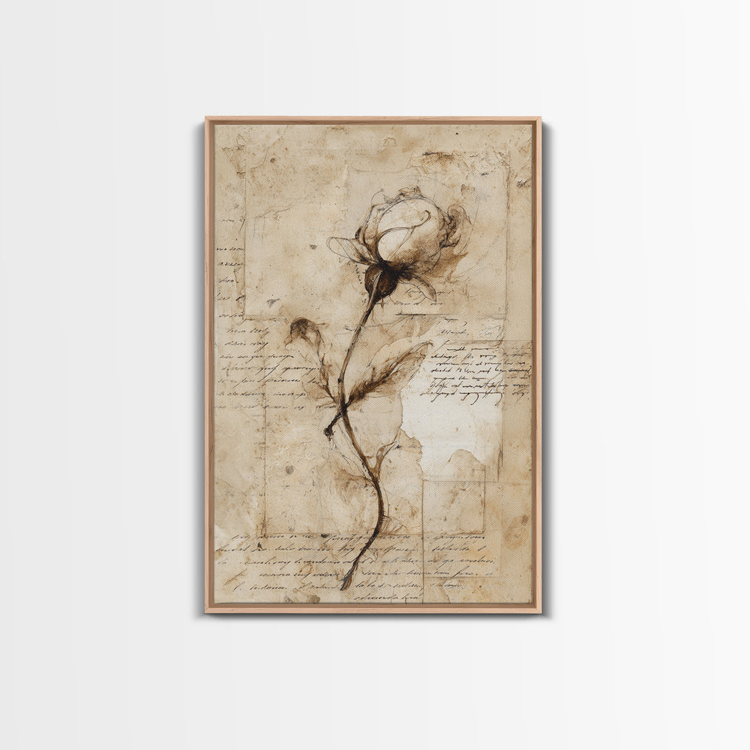 Single Elegant Flourish Shaped Like a Flower Canvas Print, Calligraphy Art, Printable Wall Art, Living Room Decor, Script, CAL-2x3-61