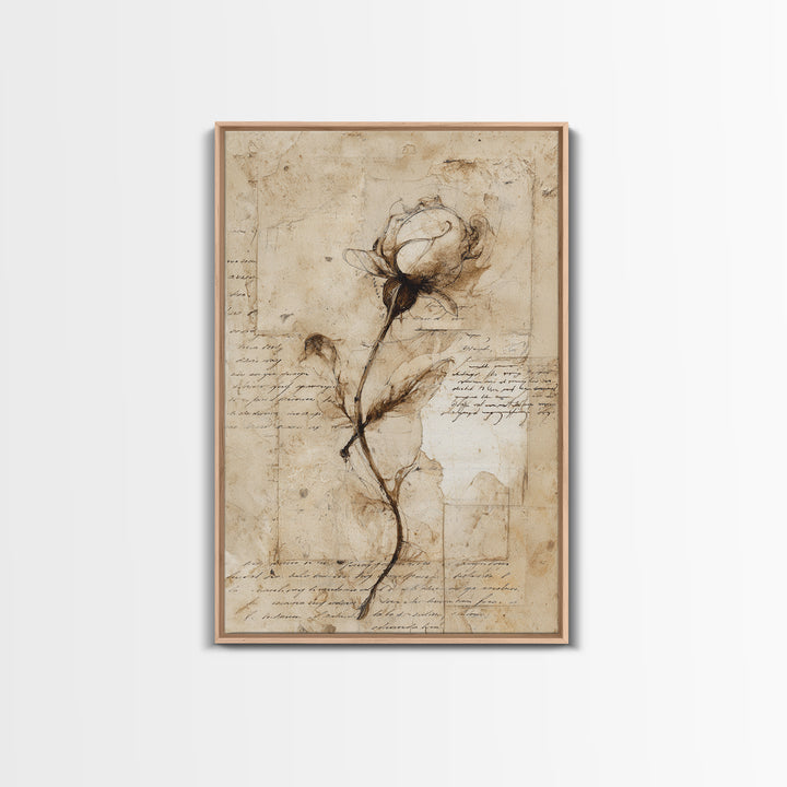 Single Elegant Flourish Shaped Like a Flower Canvas Print, Calligraphy Art, Printable Wall Art, Living Room Decor, Script, CAL-2x3-61
