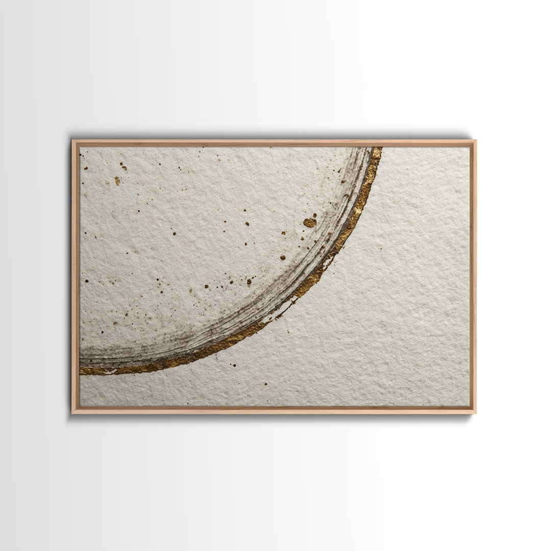 Japanese Brush Mark Circle Canvas Print, Calligraphy Art, Living Room Wall Art, Living Room Decor, Script, Spiritual Wall Art, CAL-3x2-32