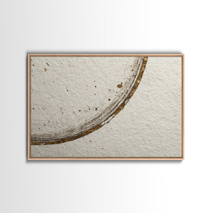 Japanese Brush Mark Circle Canvas Print, Calligraphy Art, Living Room Wall Art, Living Room Decor, Script, Spiritual Wall Art, CAL-3x2-32