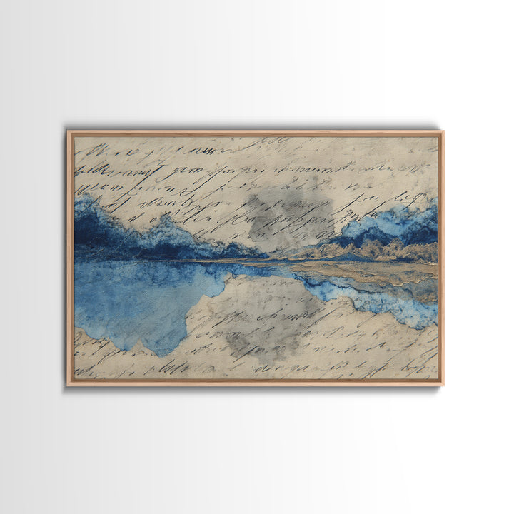 Modern Calligraphy Wave Canvas Print, Calligraphy Art, Calligraphy, Living Room Decor, Fine Art, Script, Digital Download Art, CAL-3x2-38