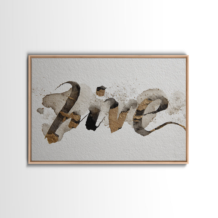 Expressive Musical Rhythm Painted as Ink Strokes Canvas Print, Calligraphy Art, Japanese Art, Living Room Decor, Script, CAL-3x2-52
