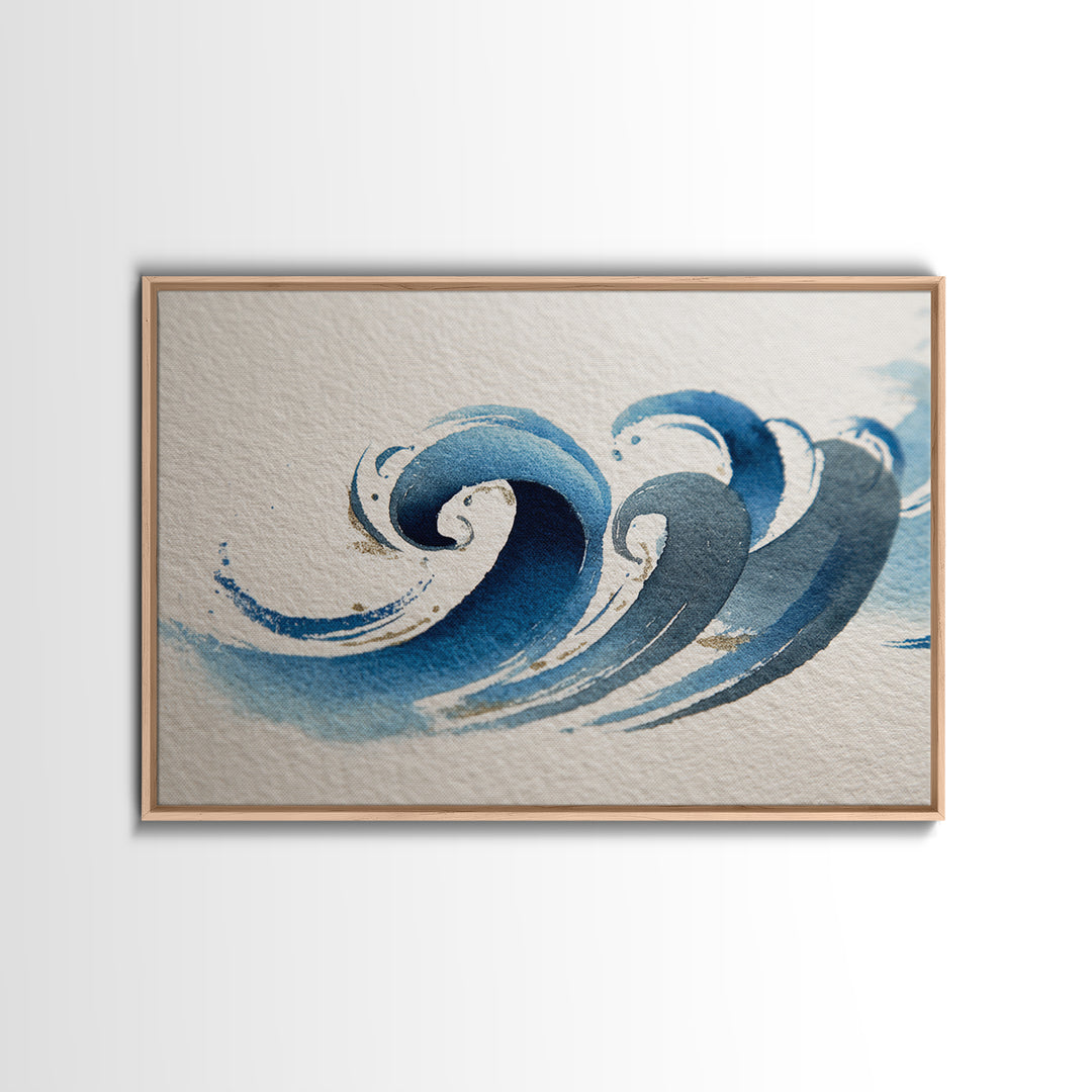 Modern Calligraphy Wave Canvas Print, Calligraphy Art, Calligraphy, Living Room Decor, Fine Art, Script, Digital Download Art, CAL-3x2-62