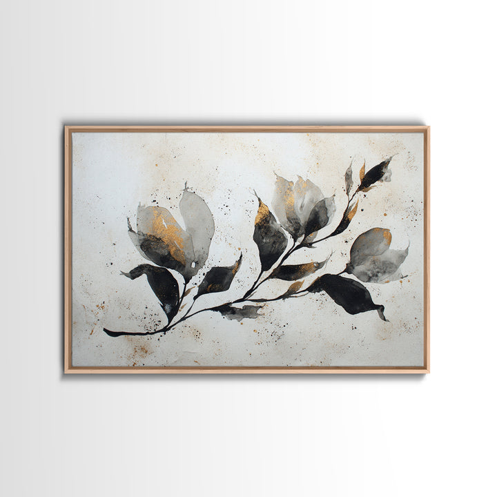 Single Elegant Flourish Shaped Like a Flower Canvas Print, Calligraphy Art, Unique Wall Art, Living Room Decor, Script, CAL-3x2-9