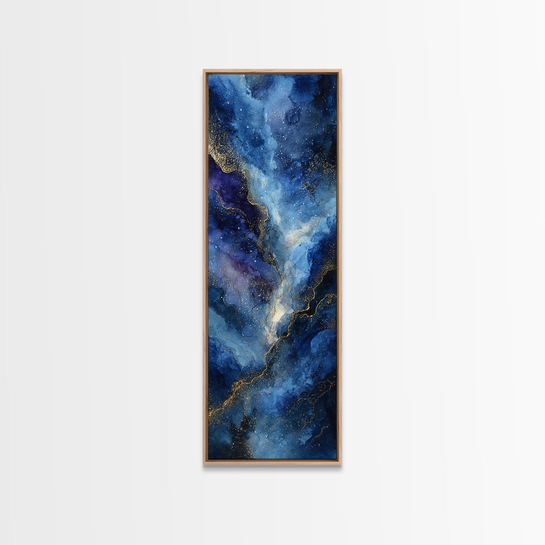 Galaxy Swirl with Jewel Tone Nebula Clouds Canvas Print, Celestial Art, Neutral Decor, Living Room Decor, Fine Art, Celestial, CEL-1x3-32