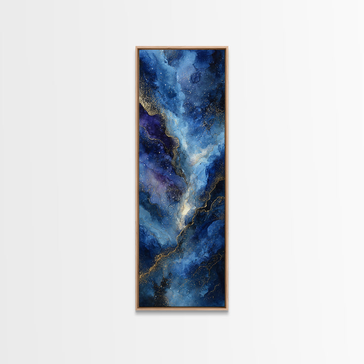 Galaxy Swirl with Jewel Tone Nebula Clouds Canvas Print, Celestial Art, Neutral Decor, Living Room Decor, Fine Art, Celestial, CEL-1x3-32