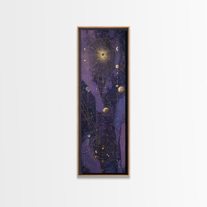 Twelve Small Moons Arranged as Elegant Pattern Canvas Print, Celestial Art, Living Room Decor, Abstract Art, Celestial, CEL-1x3-60
