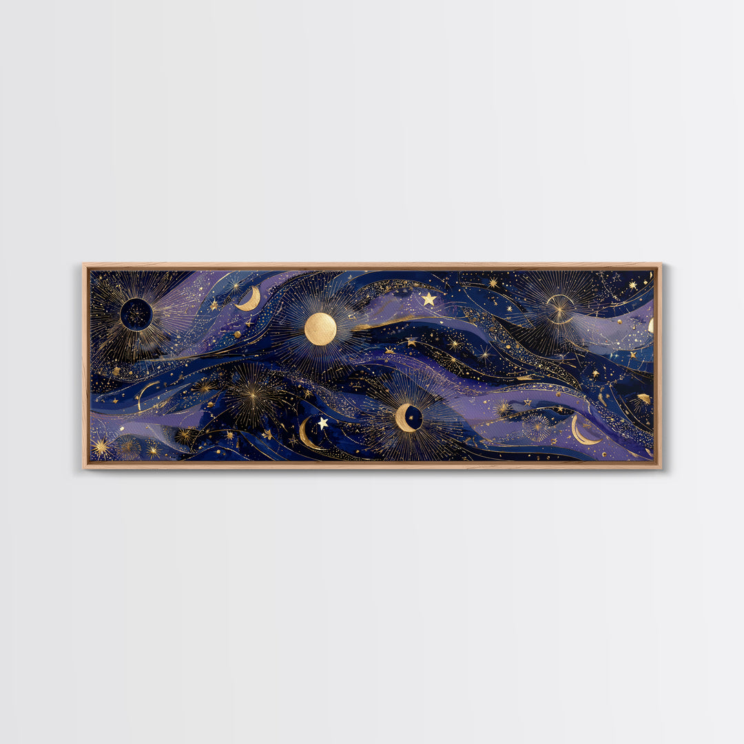 Twelve Small Moons Arranged as Elegant Pattern Canvas Print, Celestial Art, Downloadable Prints, Living Room Decor, Celestial, CEL-3x1-16