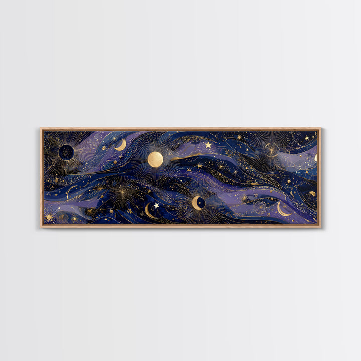 Twelve Small Moons Arranged as Elegant Pattern Canvas Print, Celestial Art, Downloadable Prints, Living Room Decor, Celestial, CEL-3x1-16