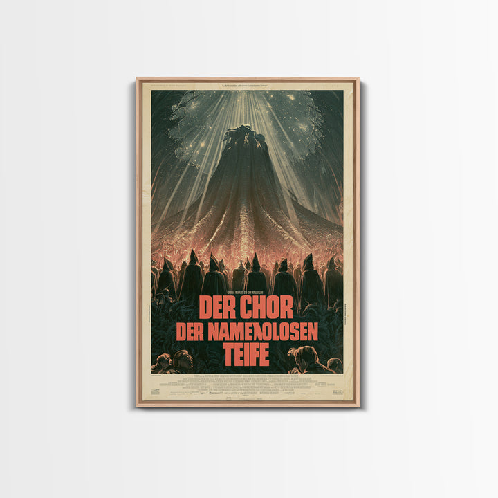 The Choir Of The Nameless Deep, German Language Horror Movie Poster, 1960s Horror Art, Lovecraftian Horror Poster, Framed Canvas Print