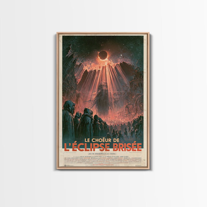 The Choir Of The Shattered Eclipse, French Language Horror Movie Poster, 1960s Horror Art, Cosmic Horror Movie Art, Canvas Print