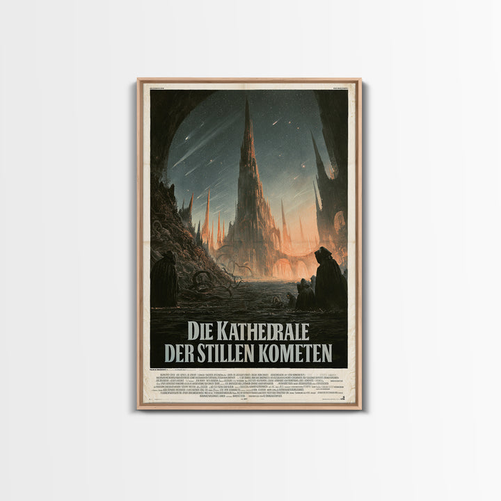 The Cathedral Of Silent Comets, German Language Horror Movie Poster, 1960s Horror Art, Retro Horror Movie Art, Canvas Print