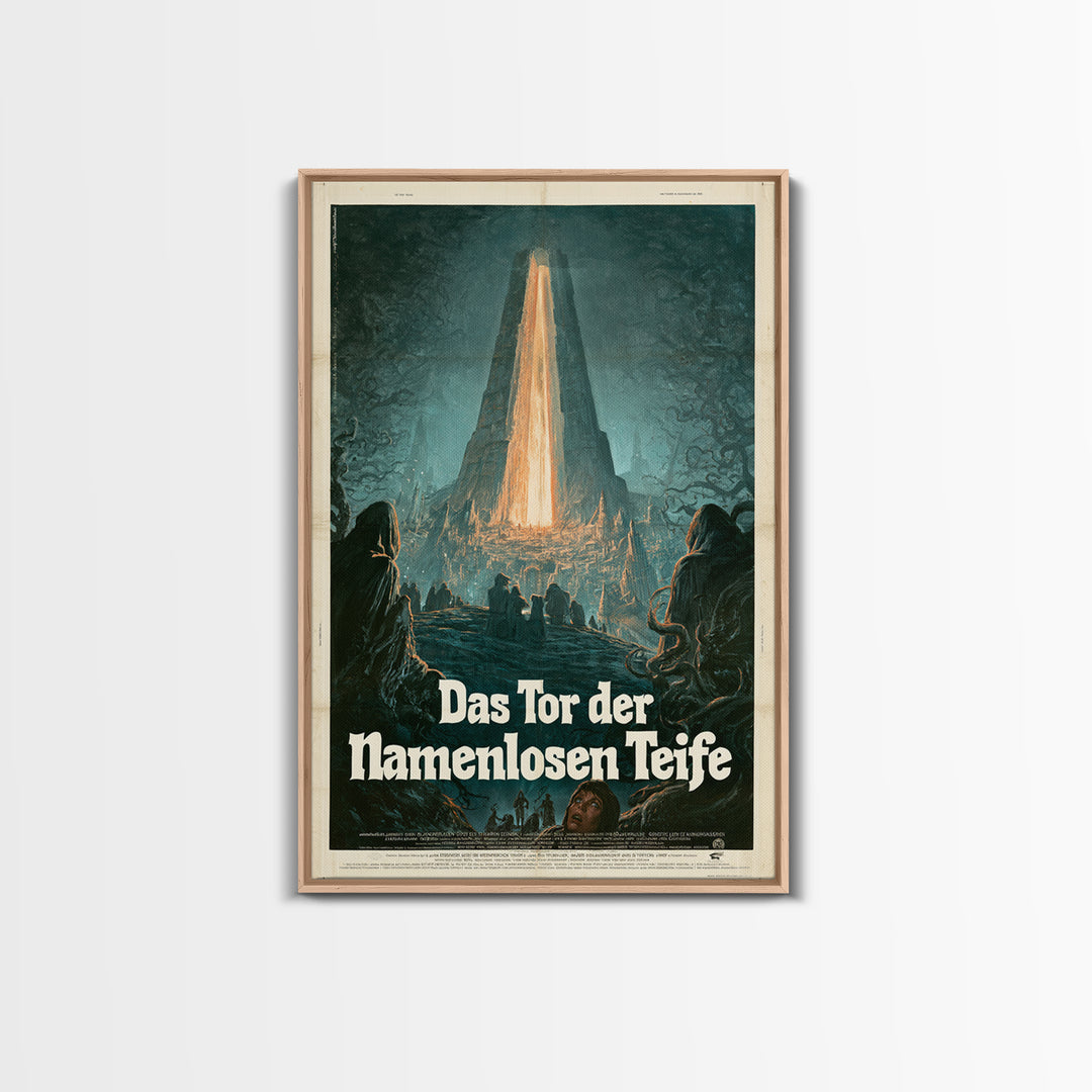 The Gate Of The Nameless Deep, German Language Horror Movie Poster, 1960s Horror Art, Classic Monster Poster, Canvas Print, Horror Wall Art