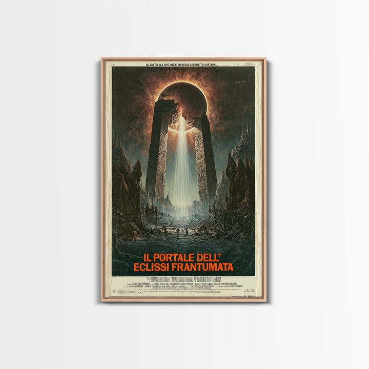 The Gate Of The Shattered Eclipse, Italian Language Horror Movie Poster, 1970s Horror Art, Retro Horror Movie Art, Canvas Print