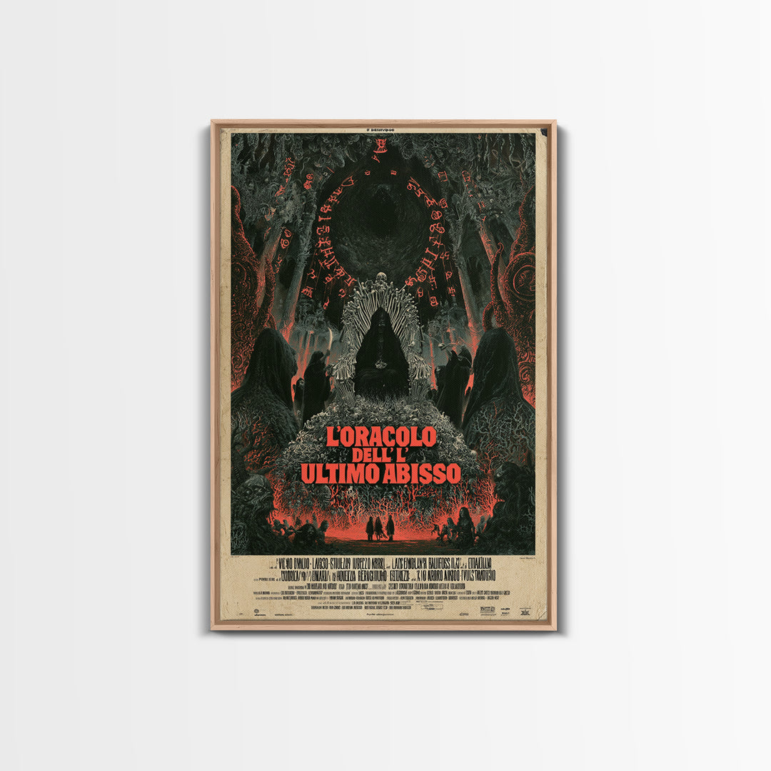 The Oracle Of The Last Abyss, Italian Language Horror Movie Poster, 1970s Horror Art, Retro Horror Movie Art, Canvas Print