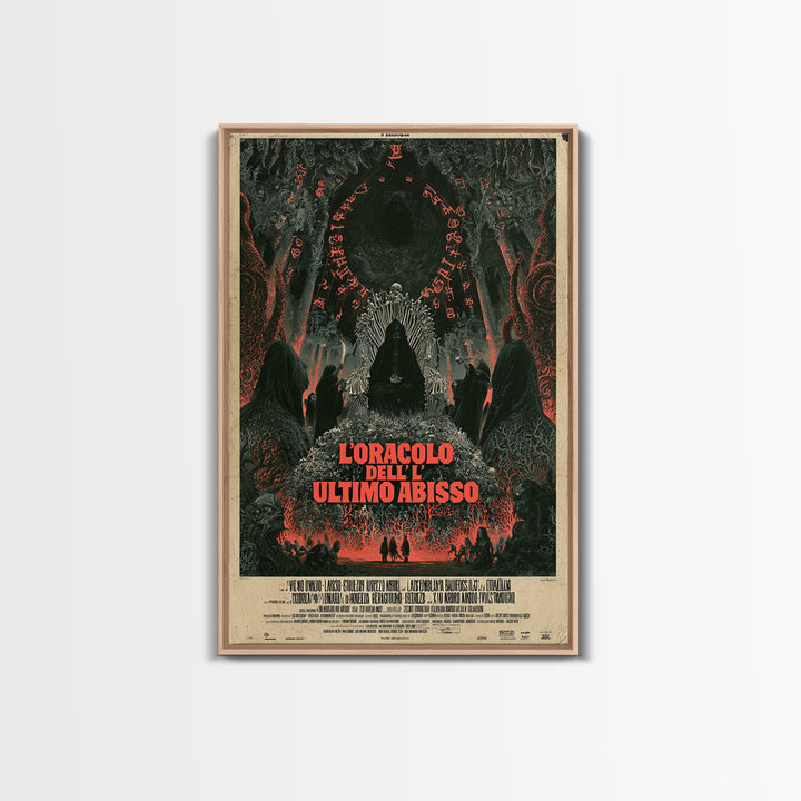 The Oracle Of The Last Abyss, Italian Language Horror Movie Poster, 1970s Horror Art, Retro Horror Movie Art, Canvas Print