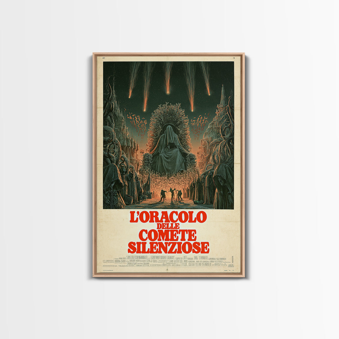The Oracle Of Silent Comets, Italian Language Horror Movie Poster, 1970s Horror Art, Eldritch Cinema Wall Art, Framed Canvas Print