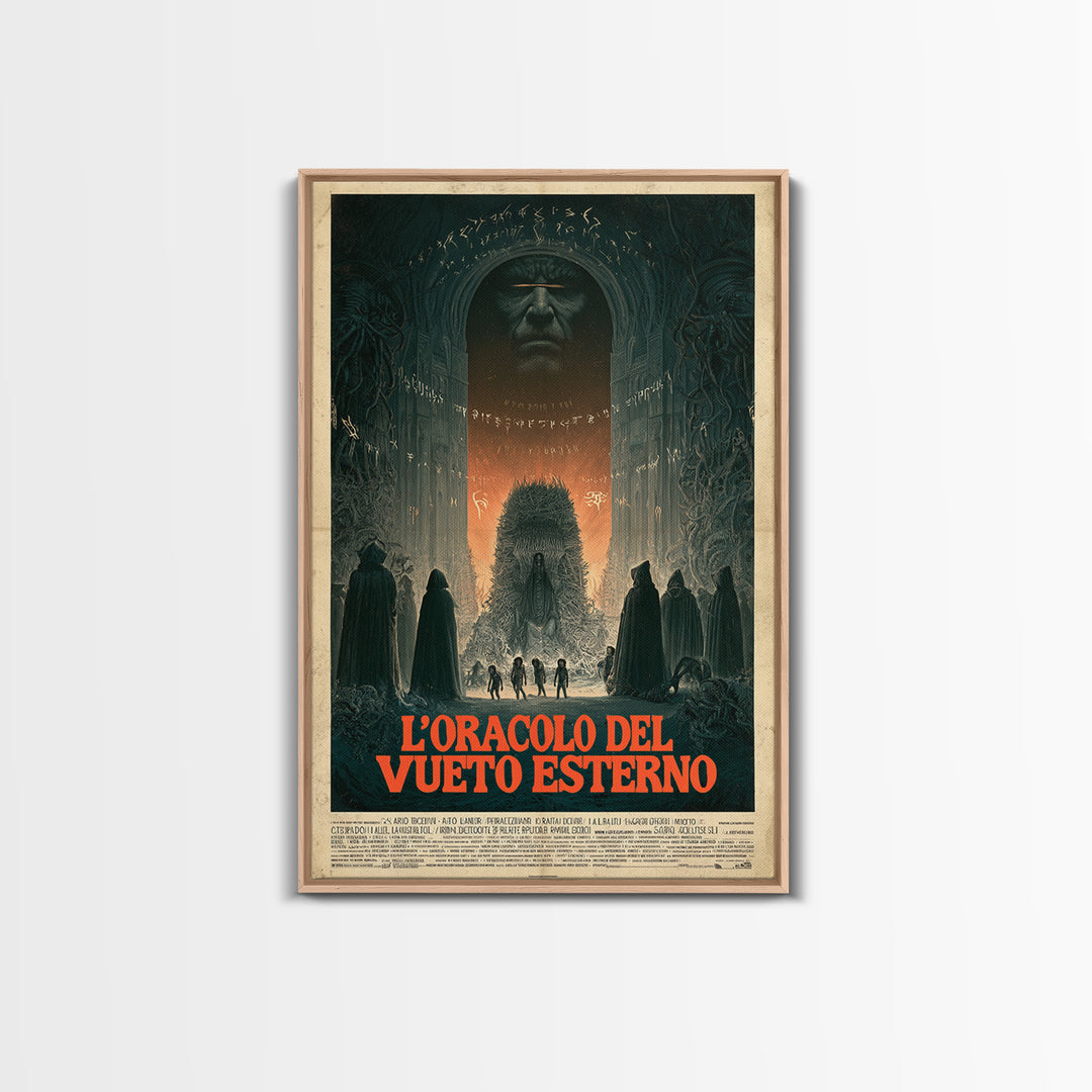 The Oracle Of The Outer Void, Italian Language Horror Movie Poster, 1970s Horror Art, Retro Horror Movie Art, Canvas Print