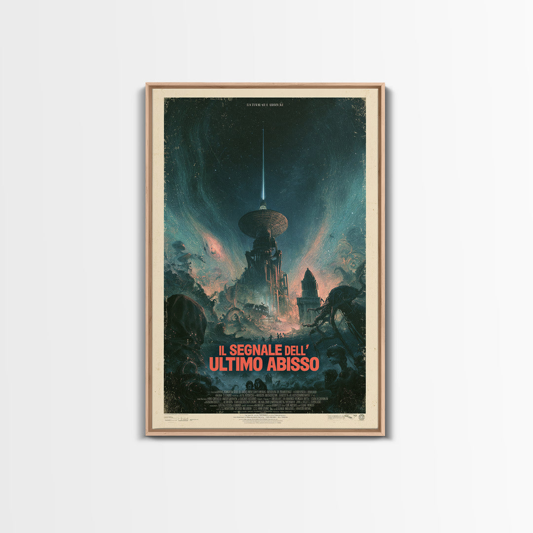 The Signal Of The Last Abyss, Italian Language Horror Movie Poster, 1970s Horror Art, Gothic Cinema Wall Art, Framed Canvas Print