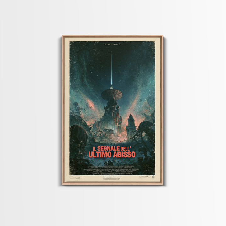 The Signal Of The Last Abyss, Italian Language Horror Movie Poster, 1970s Horror Art, Gothic Cinema Wall Art, Framed Canvas Print