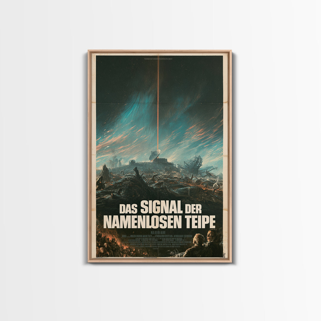 The Signal Of The Nameless Deep, German Language Horror Movie Poster, 1960s Horror Art, Retro Horror Movie Art, Canvas Print