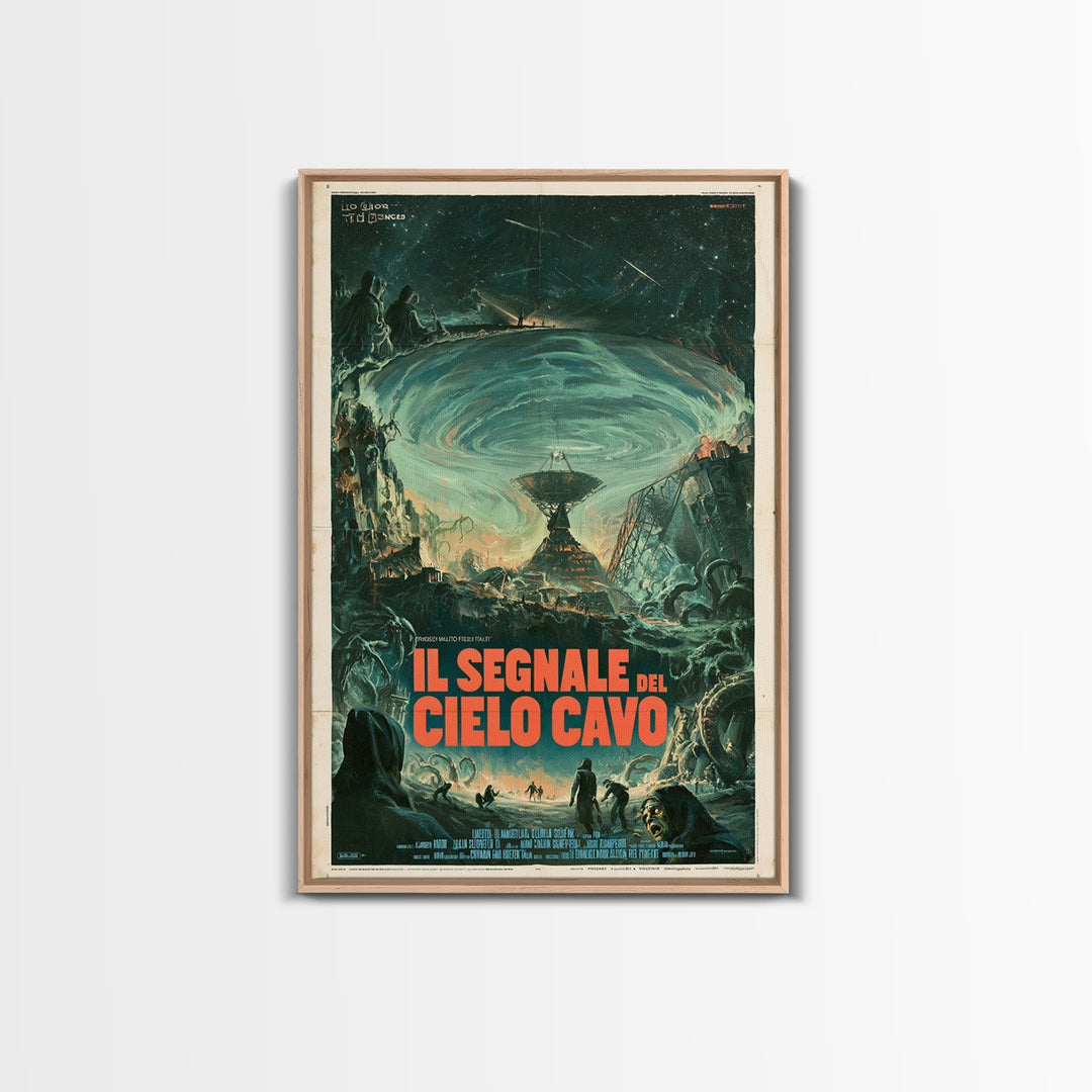 The Signal Of The Hollow Sky, Italian Language Horror Movie Poster, 1970s Horror Art, Classic Monster Poster, Canvas Print, Halloween Decor