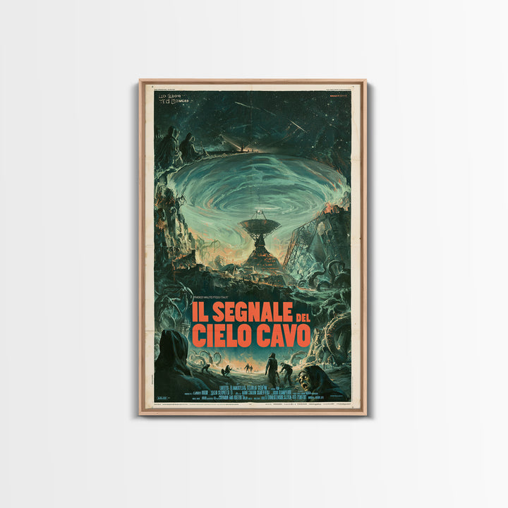 The Signal Of The Hollow Sky, Italian Language Horror Movie Poster, 1970s Horror Art, Classic Monster Poster, Canvas Print, Halloween Decor