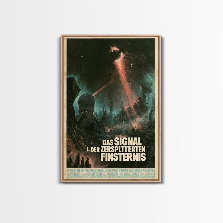 The Signal Of The Shattered Eclipse, German Language Horror Movie Poster, 1960s Horror Art, Retro Horror Movie Art, Canvas Print