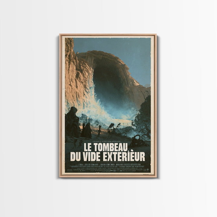 The Tomb Of The Outer Void, French Language Horror Movie Poster, 1960s Horror Art, Eldritch Cinema Wall Art, Framed Canvas Print