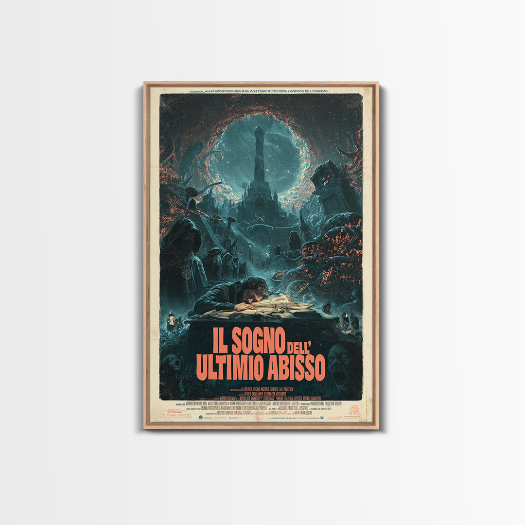 The Dream Of The Last Abyss, Italian Language Horror Movie Poster, 1970s Horror Art, Cosmic Horror Movie Art, Canvas Print