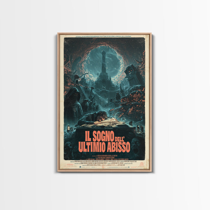 The Dream Of The Last Abyss, Italian Language Horror Movie Poster, 1970s Horror Art, Cosmic Horror Movie Art, Canvas Print