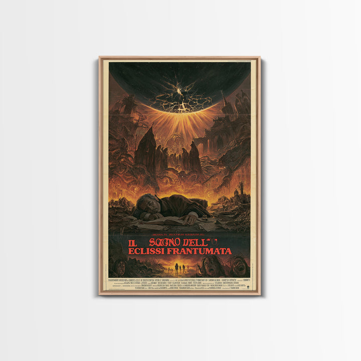 The Dream Of The Shattered Eclipse, Italian Language Horror Movie Poster, 1970s Horror Art, Cosmic Horror Movie Art, Canvas Print