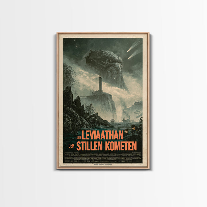The Leviathan Of Silent Comets, German Language Horror Movie Poster, 1960s Horror Art, Retro Horror Movie Art, Canvas Print, Horror Wall Art