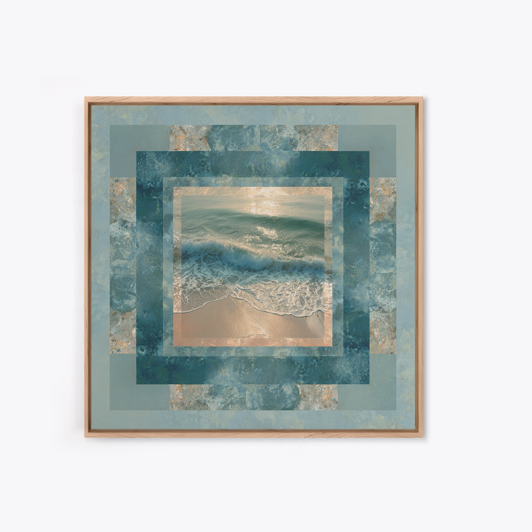 Storm Cloud over Deep Green Water Canvas Print, Coastal Art, Original Painting, Coastal Decor, Fine Art, Coastal, Beach Decor, COA-1x1-20