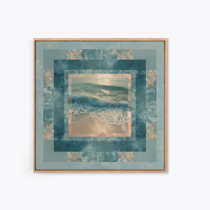Storm Cloud over Deep Green Water Canvas Print, Coastal Art, Original Painting, Coastal Decor, Fine Art, Coastal, Beach Decor, COA-1x1-20