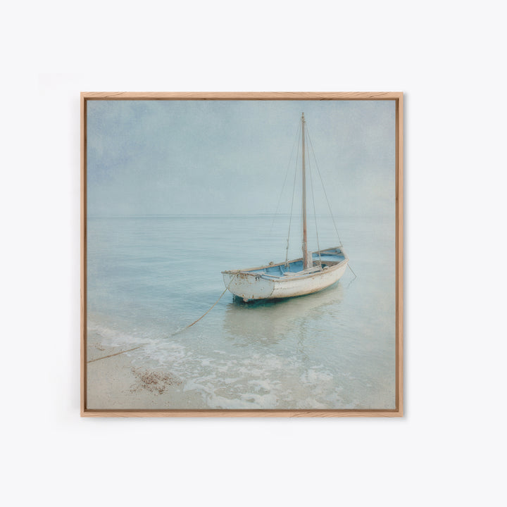 Weathered Sailboat on Calm Morning Water Canvas Print, Coastal Art, Coastal Prints, Coastal Decor, Fine Art, Coastal, COA-1x1-26