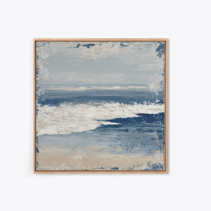 Minimal Wave Line Drawing Framed Canvas Print, Coastal Art, Gallery Decor, Coastal Decor, Fine Art, Coastal, Contemporary Art, COA-1x1-32