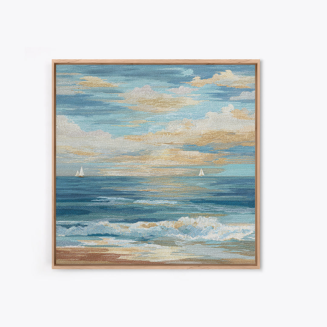 Soft Blue Ocean Horizon Canvas Print, Coastal Art, Modern Decor, Coastal Decor, Fine Art, Coastal, Home Decor, Wall Decor, COA-1x1-49