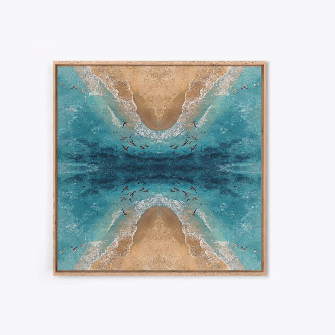 Aerial Sandbar with Turquoise Water Canvas Print, Coastal Art, Ocean Wall Art, Coastal Decor, Fine Art, Coastal, COA-1x1-5