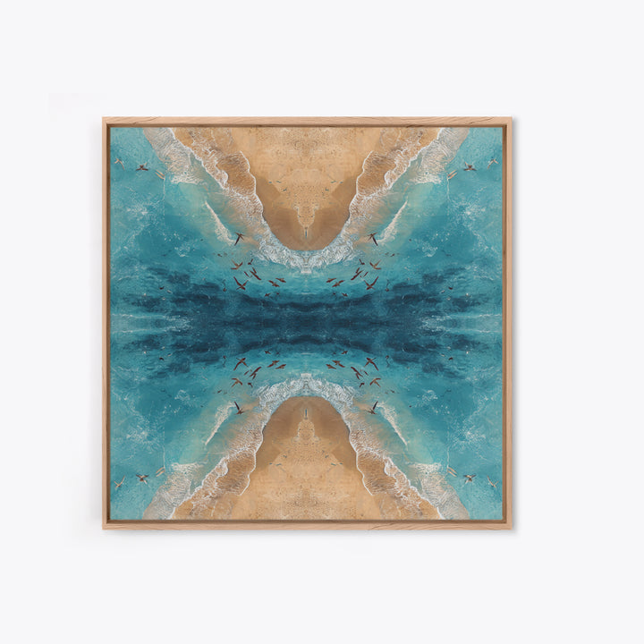 Aerial Sandbar with Turquoise Water Canvas Print, Coastal Art, Ocean Wall Art, Coastal Decor, Fine Art, Coastal, COA-1x1-5