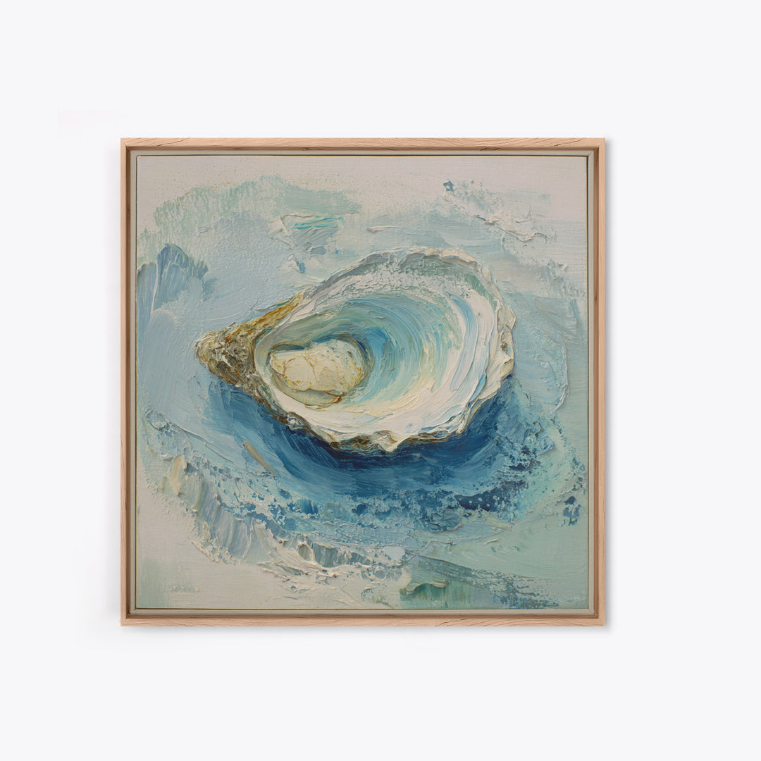 Oyster Shell Study Canvas Print, Coastal Art, Modern Decor, Coastal Decor, Fine Art, Coastal, Home Decor, Wall Decor, COA-1x1-75