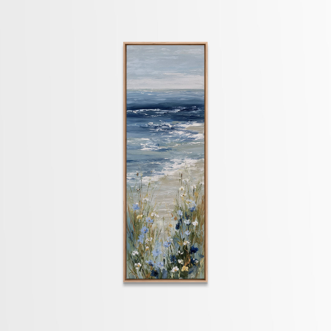 Coastal Botanical Bouquet Canvas Print, Coastal Art, Fine Art Print, Coastal Decor, Fine Art, Coastal, Wall Decor, Prints, COA-1x3-57