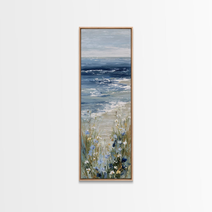 Coastal Botanical Bouquet Canvas Print, Coastal Art, Fine Art Print, Coastal Decor, Fine Art, Coastal, Wall Decor, Prints, COA-1x3-57
