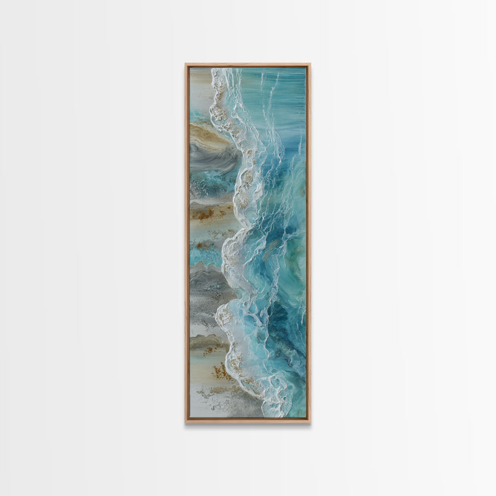 Oyster Shell Study Canvas Print, Coastal Art, Blue Wall Art, Coastal Decor, Oil Painting, Coastal, Gallery Decor, Neutral Decor, COA-1x3-63